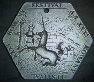 Rowany Festival event token from AS31 (1997). Photo by Baroness Medb ingen Iasachta April 2014