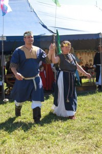 King Siridean and Queen Margi at Rowany Festival. Photo provided by Mistress Margi of Glen More.