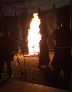 Bonfires are held each night. Photo by TH Lady Ceara Shionnach, June 2014