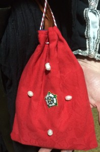 One of the bags made by Baroness Eva von Danzig as a gift for Her Majesty to adorn her household with. Photo by TH Lady Ceara Shionnach, July 2014