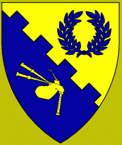 The device of the Canton of Castelburn – residing in the Barony of Southron Gaard, from the Lochac Roll of Arms.