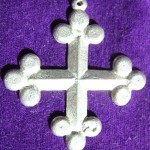 The Order of Saint Florian award token is a silver pendant in the shape of a bottony cross. Photo provided by Duchess Constanzia Moralez y de Zamora.