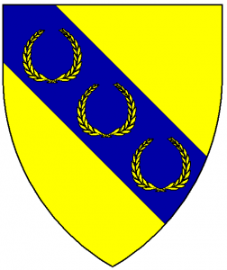 Arms of Kraé Glas, as rendered by Baron Master William Castille.