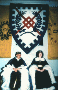 Tovye Woolmongere and Aislinn de Valence, first Baron and Baroness of Innilgard. Photo courtesy of the Innilgard Baronial website.