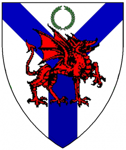 Arms of Abertridwr, as rendered by Baron Master William Castille.