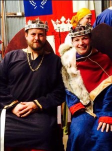 King Niall II and Queen Liadan II at FoG IV. Photo by TH Lady Ceara Shionnach, November 2014.
