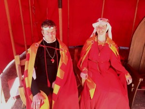 Oswyn Carolus and Isabel Maria del Aguila, fifth Baron and Baroness of Southron Gaard. Photo by TH Lady Ceara Shionnach at Canterbury Faire 2015.
