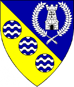 Arms of St Aldhelm, as rendered by Baron Master William Castille.