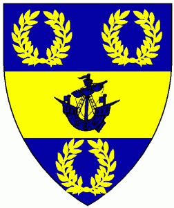 Arms of Ynys Fawr, as rendered by Baron Master William Castille.