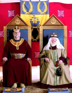 Hrölf Herjölfssen and Madelaine de Bourgogne, sixth Baron and Baroness of Ynys Fawr. Photo courtesy of Hrölf Herjölfssen.